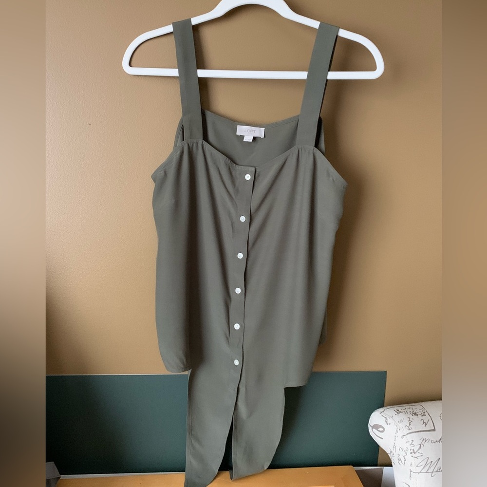 Loft Outlet Tie Front Tank